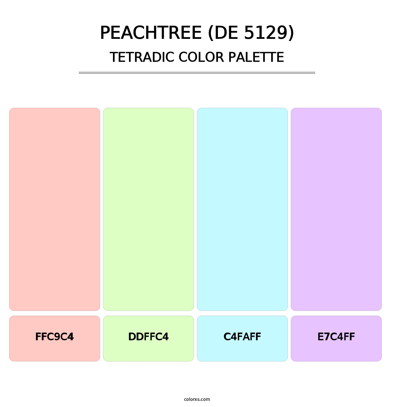 Peachtree (DE 5129) - Tetradic Color Palette