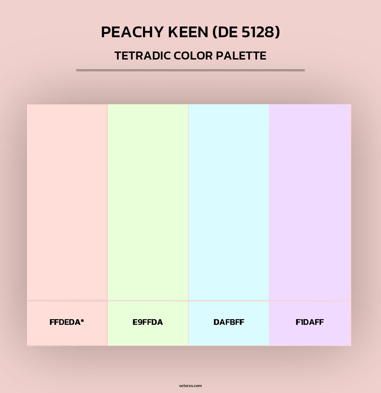 Peachy Keen (DE 5128) - Tetradic Color Palette