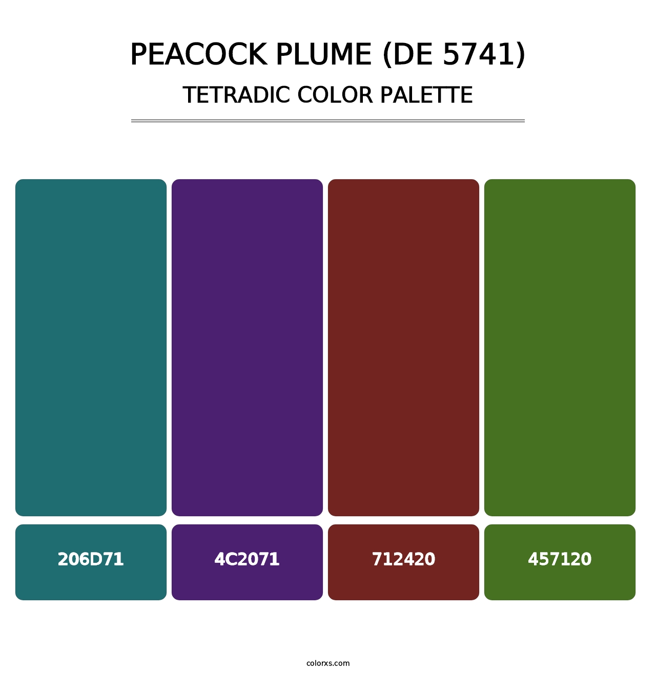 Peacock Plume (DE 5741) - Tetradic Color Palette