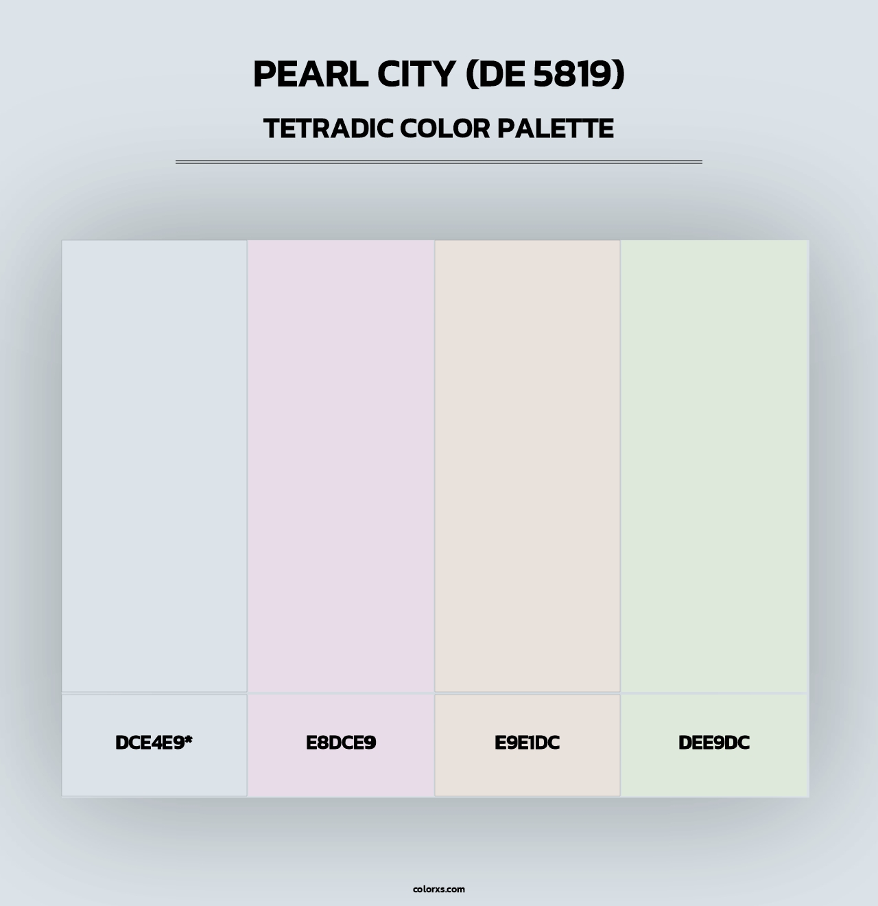 Pearl City (DE 5819) - Tetradic Color Palette