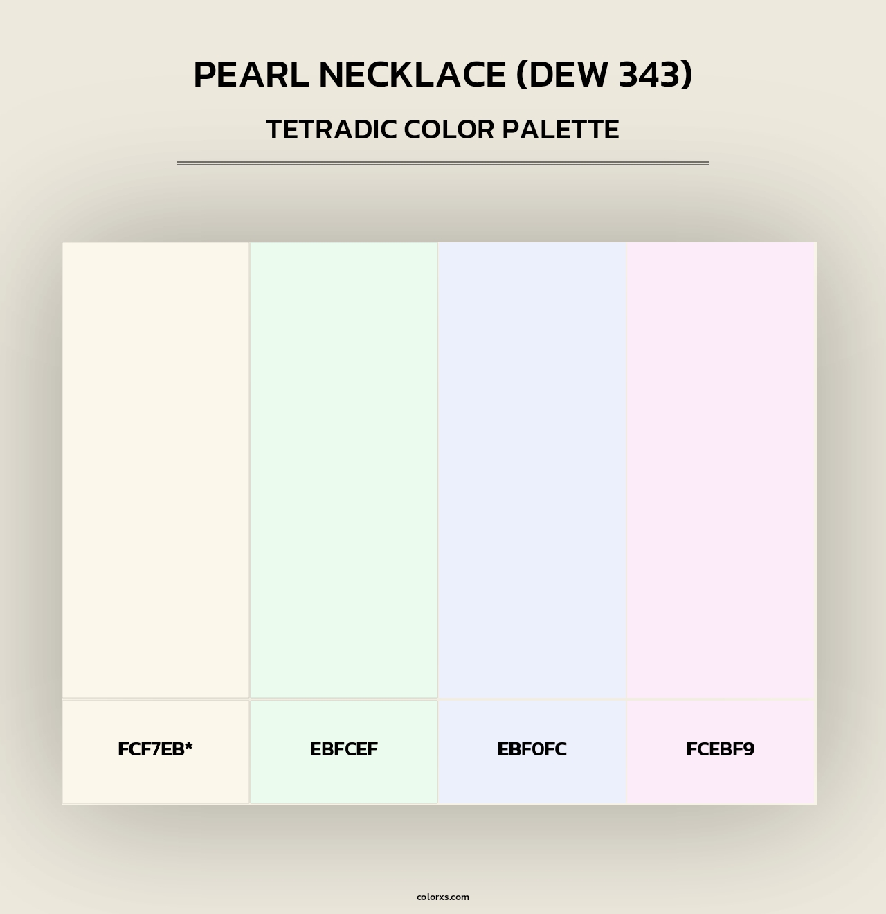 Pearl Necklace (DEW 343) - Tetradic Color Palette