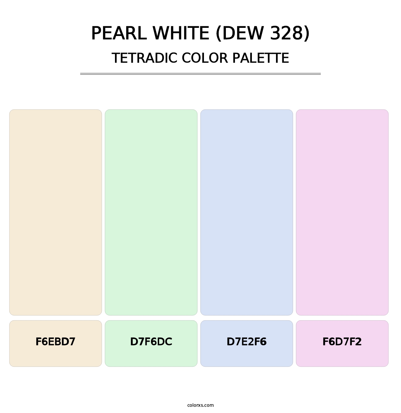 Pearl White (DEW 328) - Tetradic Color Palette