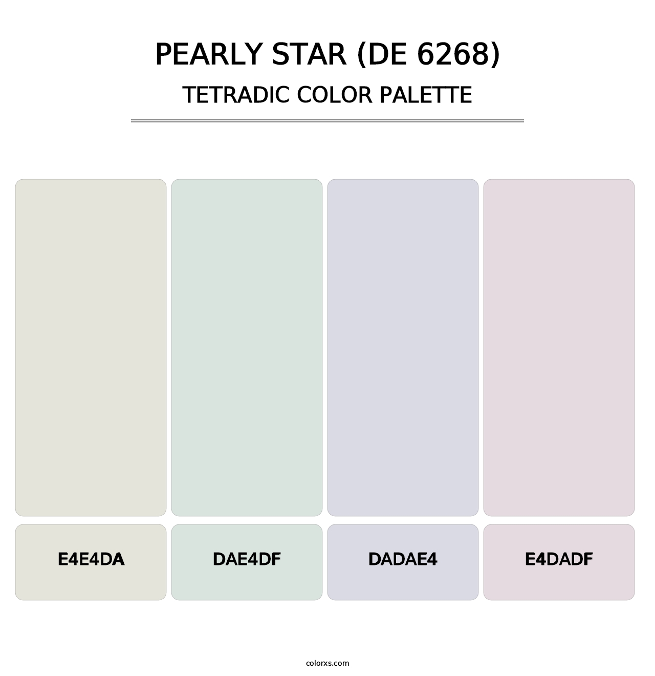 Pearly Star (DE 6268) - Tetradic Color Palette