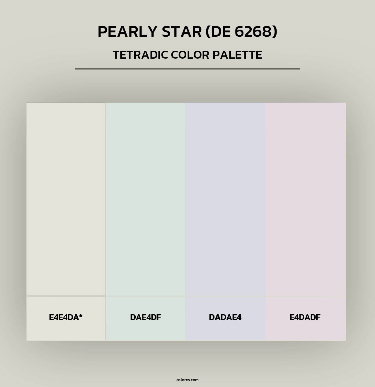 Pearly Star (DE 6268) - Tetradic Color Palette