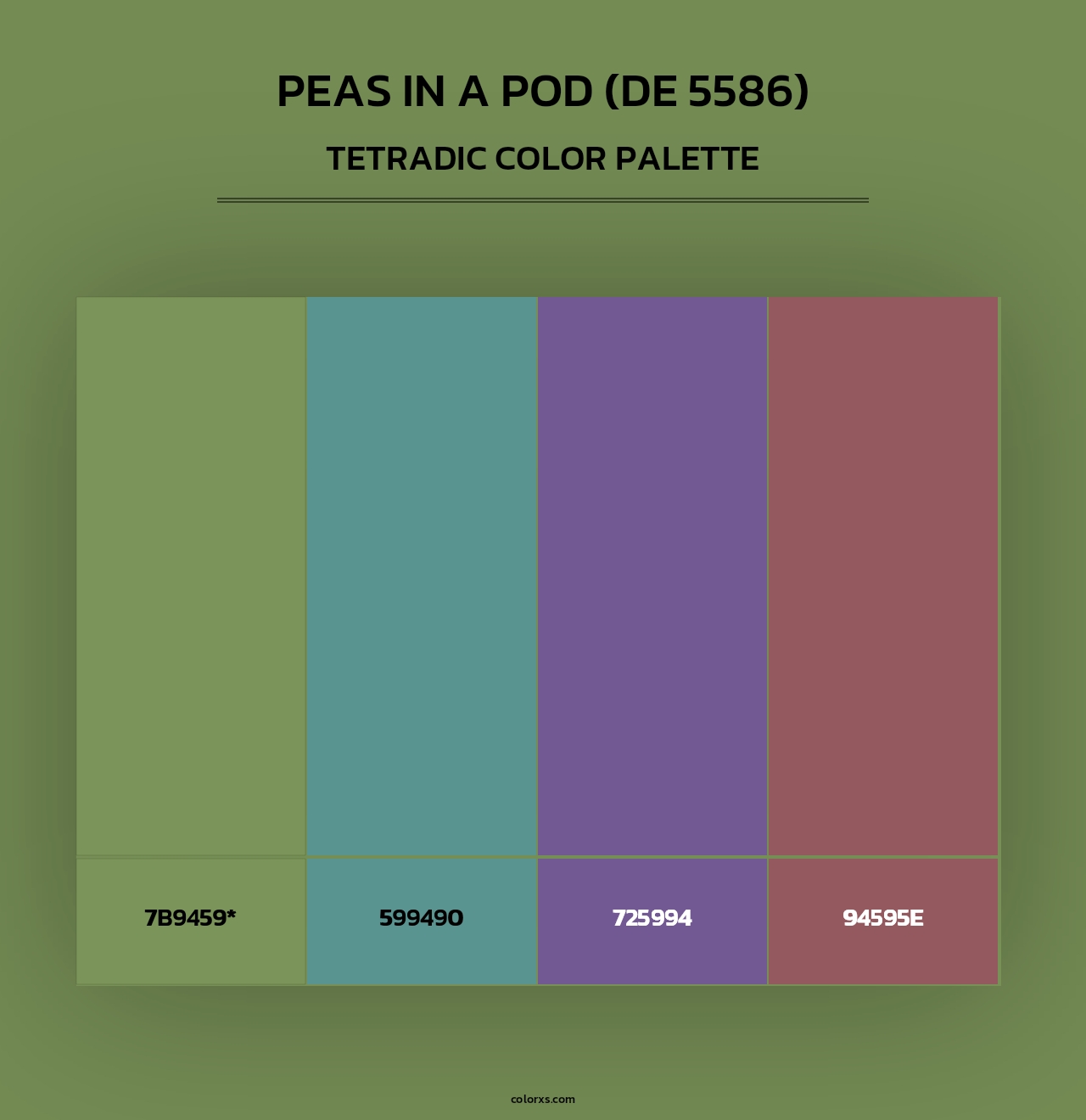 Peas in a Pod (DE 5586) - Tetradic Color Palette
