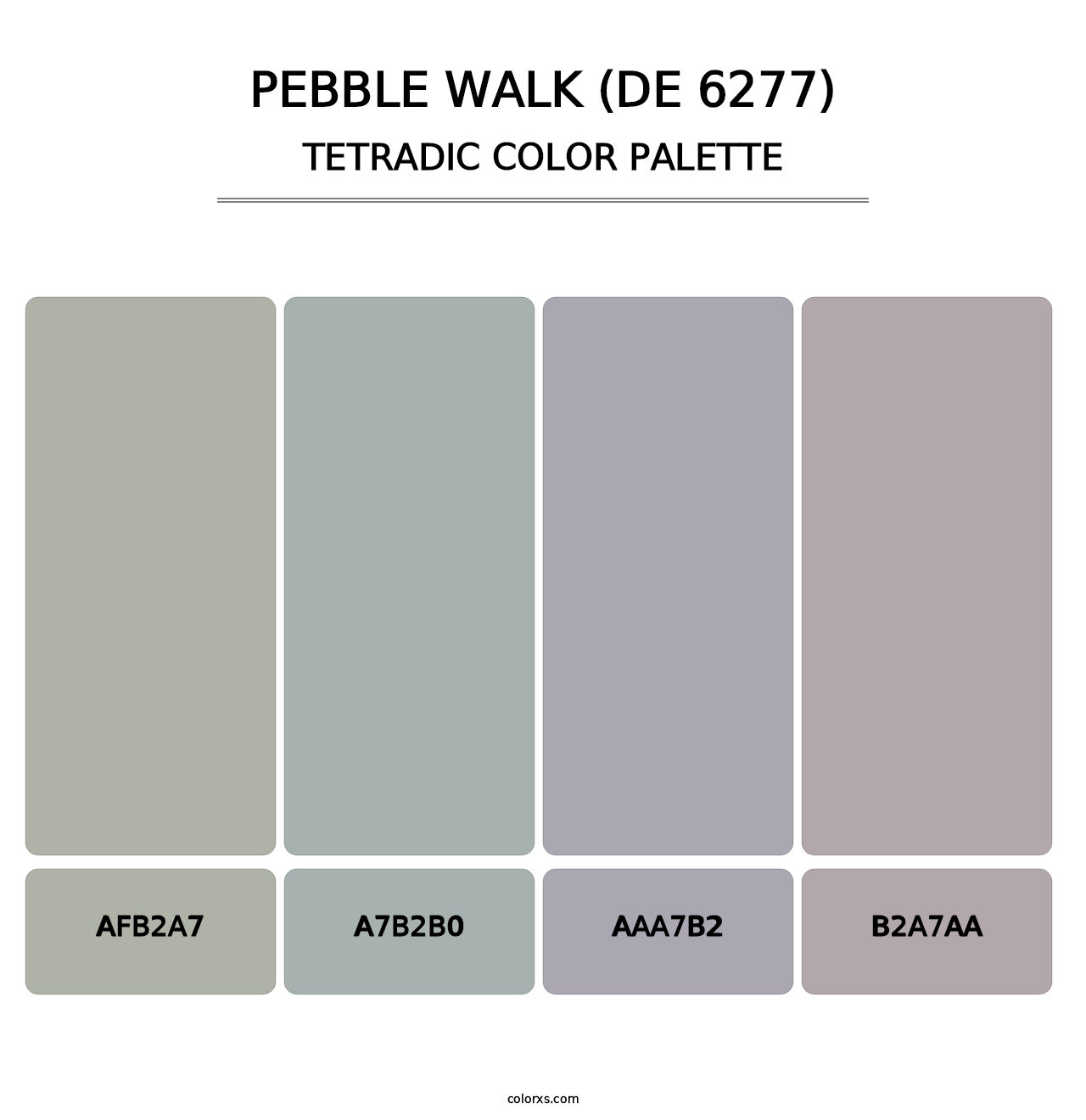 Pebble Walk (DE 6277) - Tetradic Color Palette