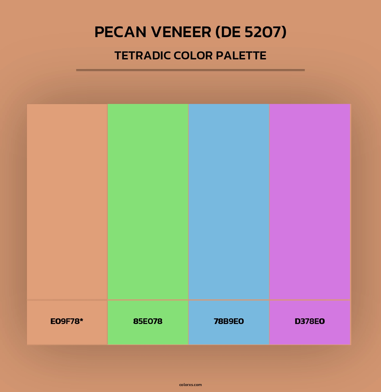 Pecan Veneer (DE 5207) - Tetradic Color Palette