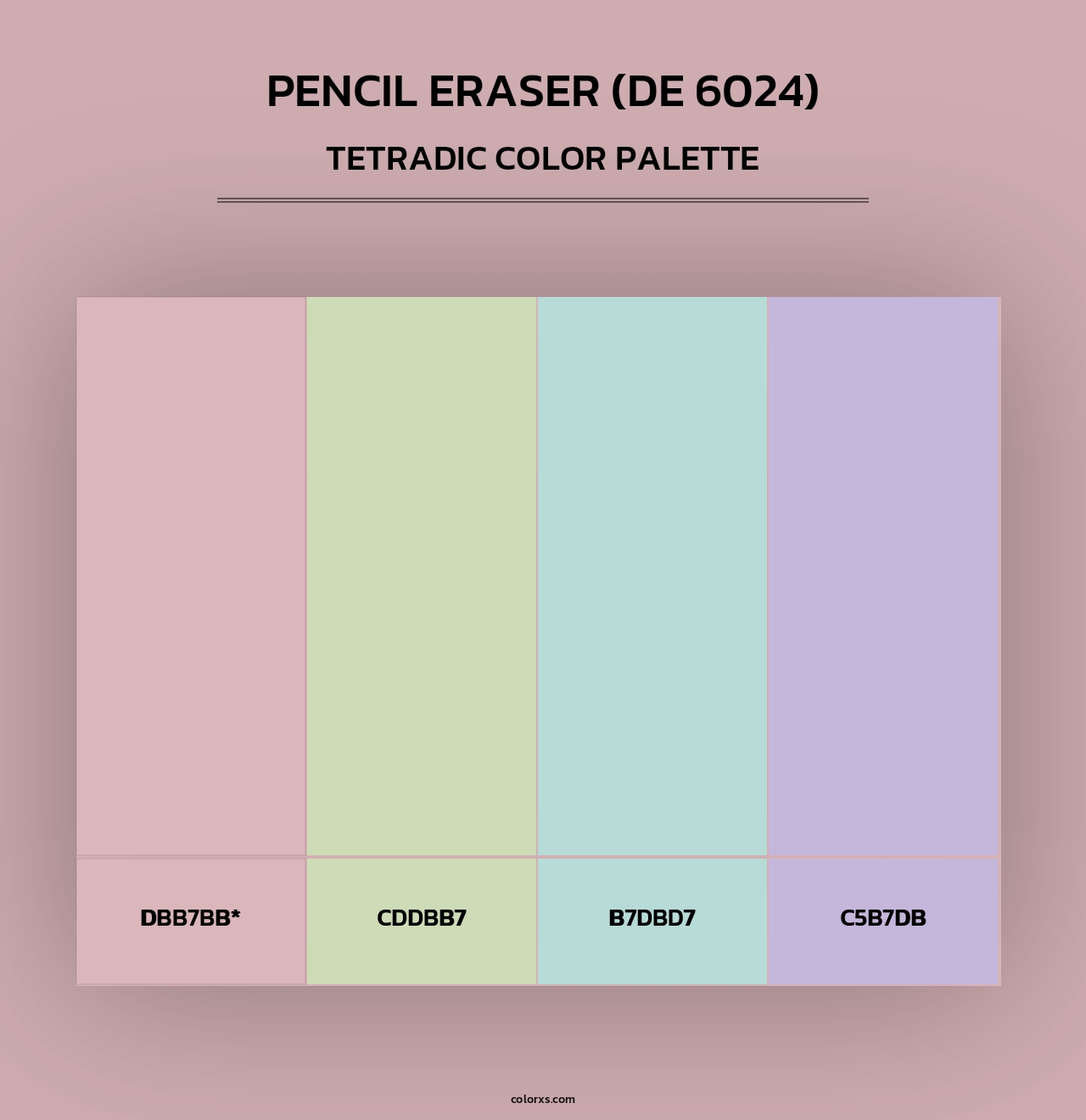 Pencil Eraser (DE 6024) - Tetradic Color Palette