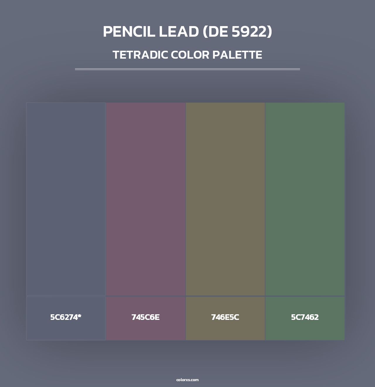Pencil Lead (DE 5922) - Tetradic Color Palette