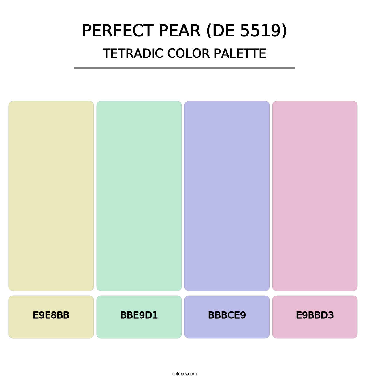 Perfect Pear (DE 5519) - Tetradic Color Palette