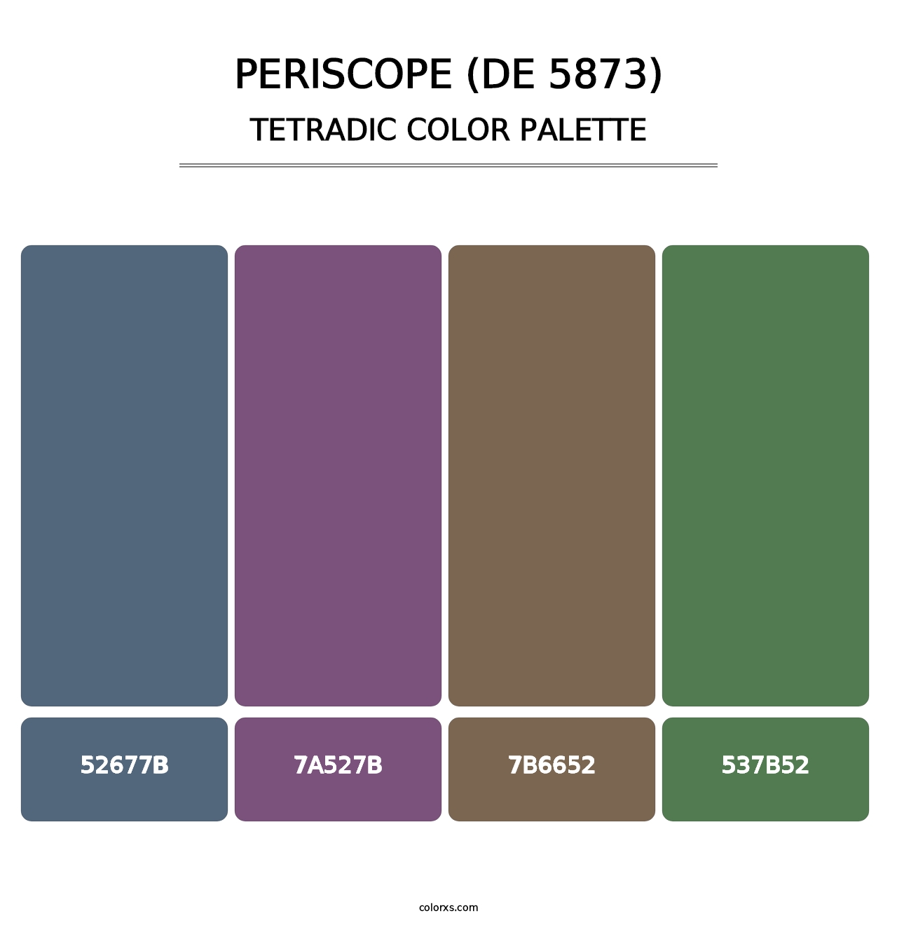 Periscope (DE 5873) - Tetradic Color Palette