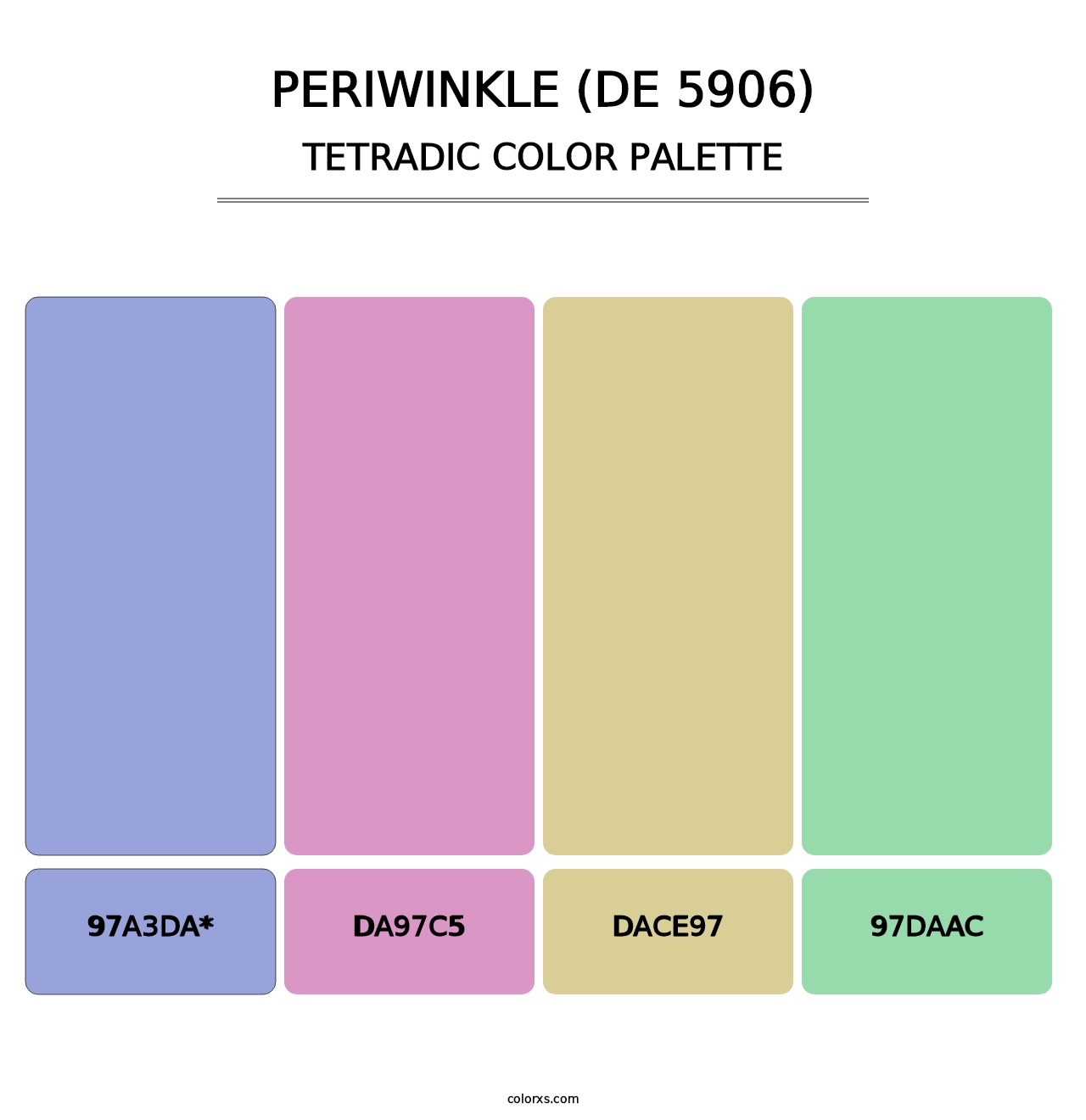 Periwinkle (DE 5906) - Tetradic Color Palette