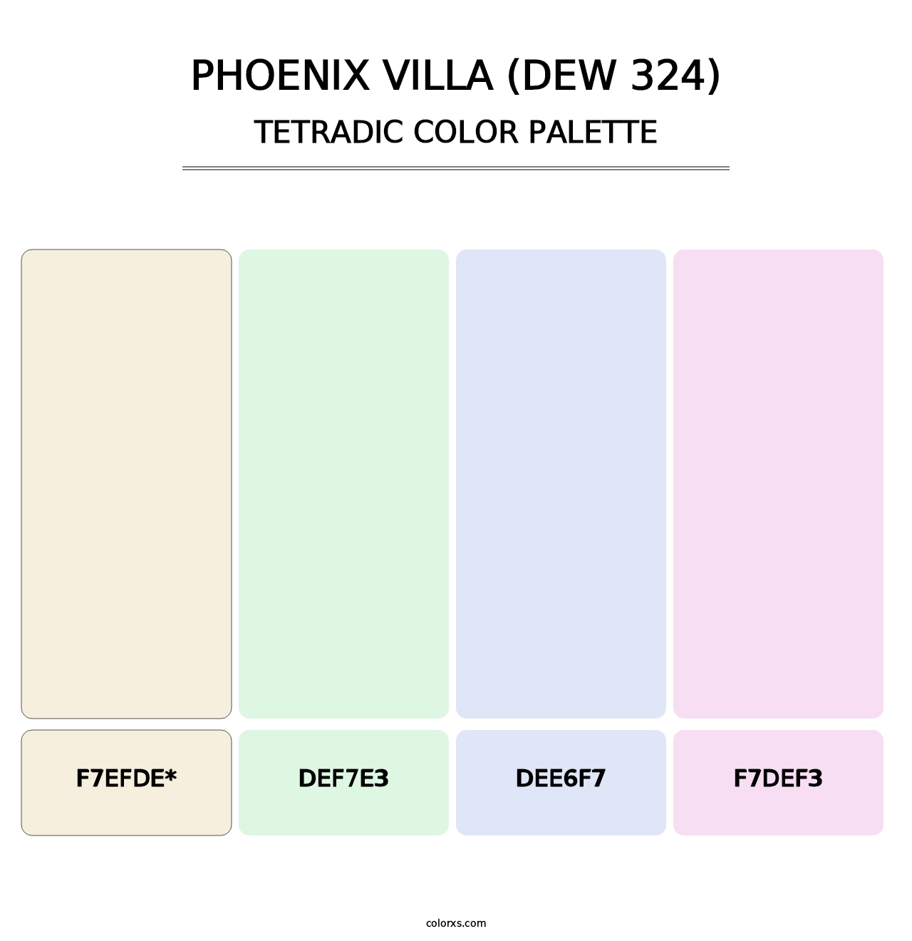 Phoenix Villa (DEW 324) - Tetradic Color Palette