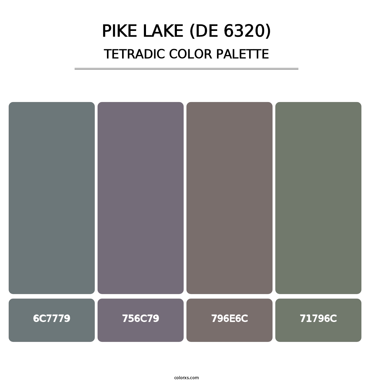 Pike Lake (DE 6320) - Tetradic Color Palette