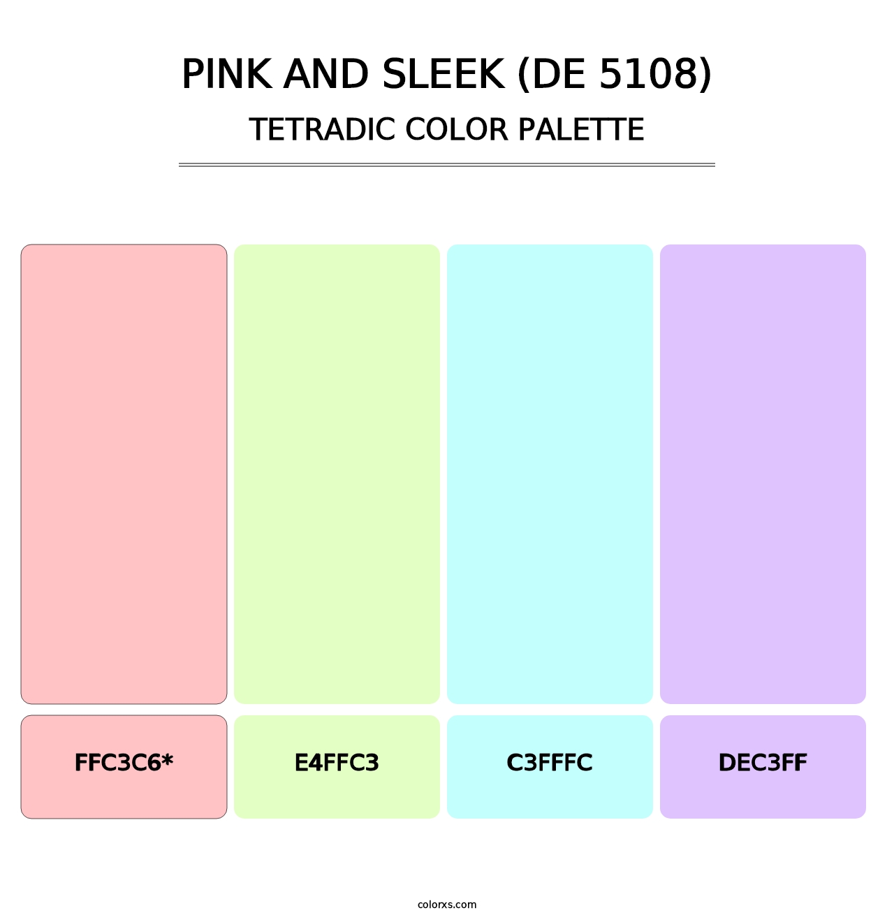 Pink and Sleek (DE 5108) - Tetradic Color Palette