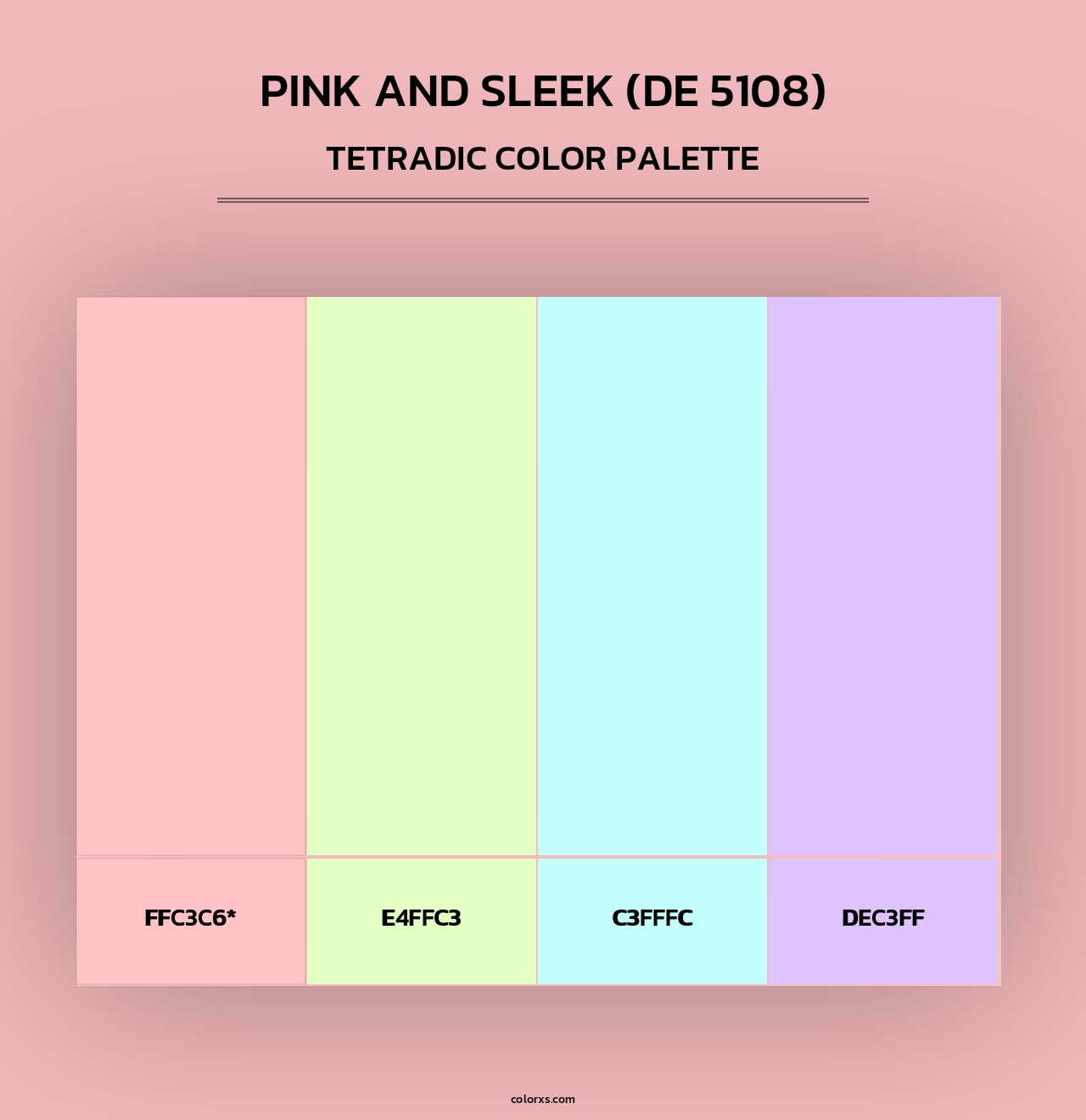 Pink and Sleek (DE 5108) - Tetradic Color Palette