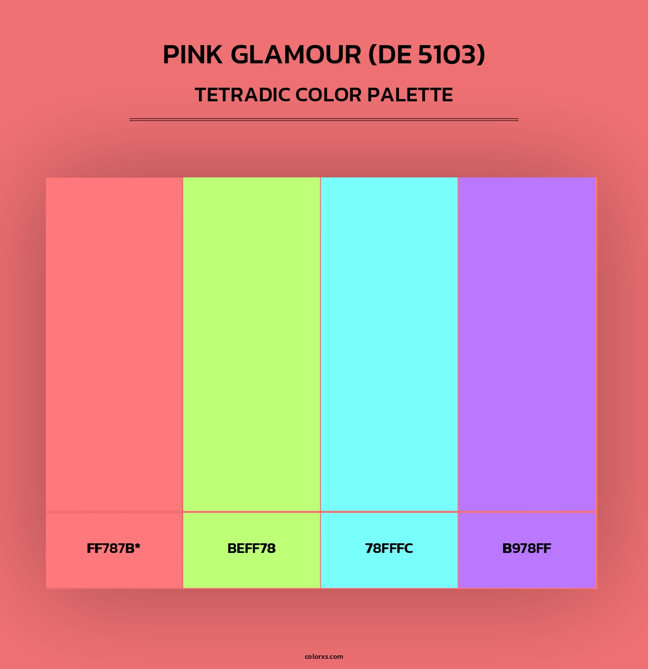 Pink Glamour (DE 5103) - Tetradic Color Palette