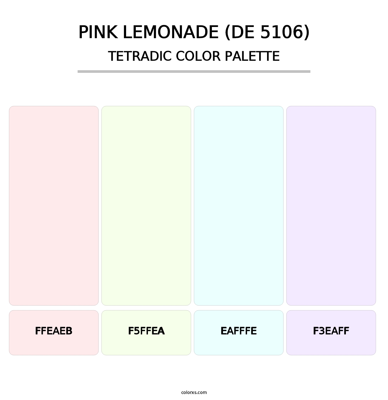 Pink Lemonade (DE 5106) - Tetradic Color Palette