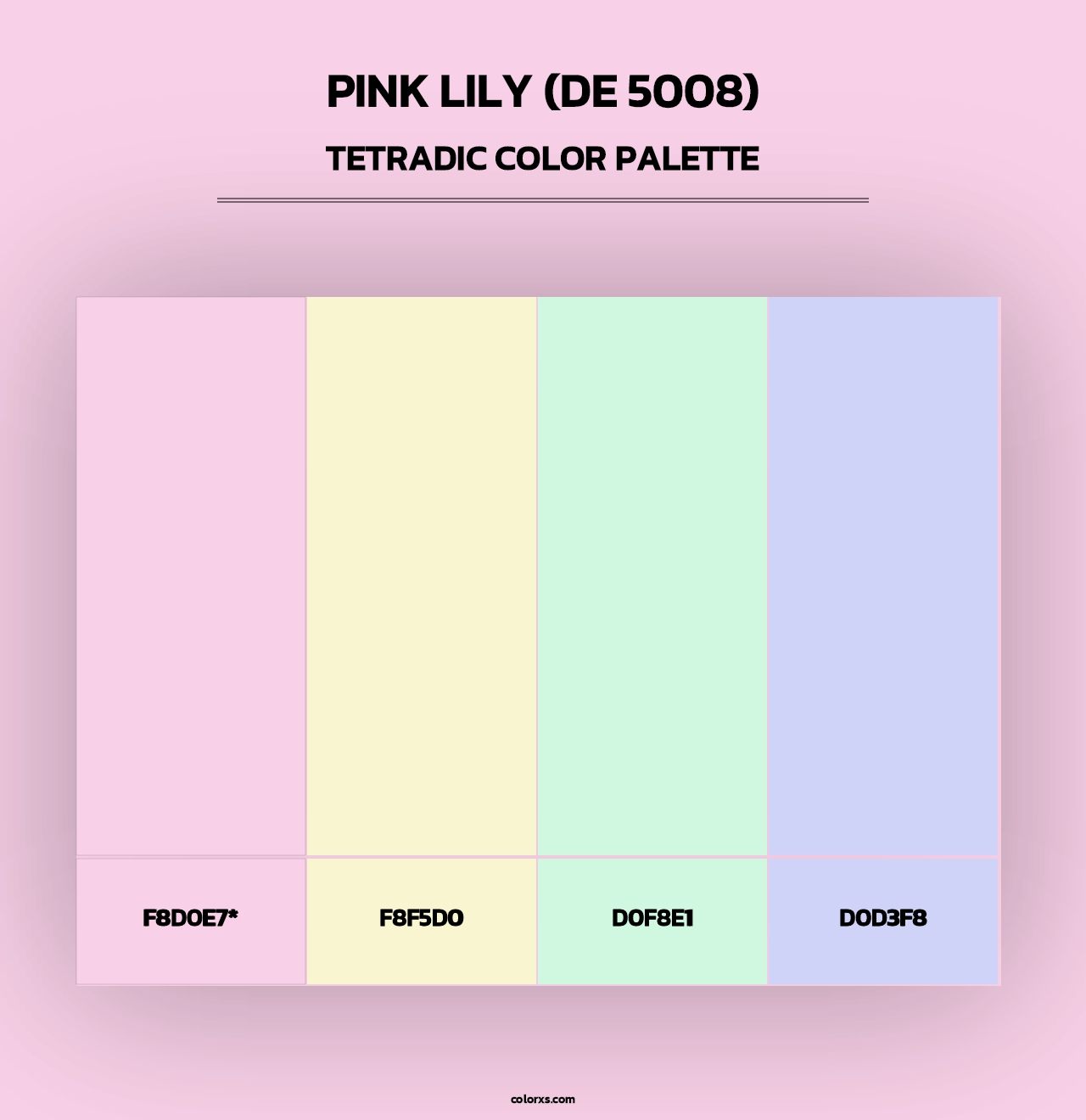 Pink Lily (DE 5008) - Tetradic Color Palette