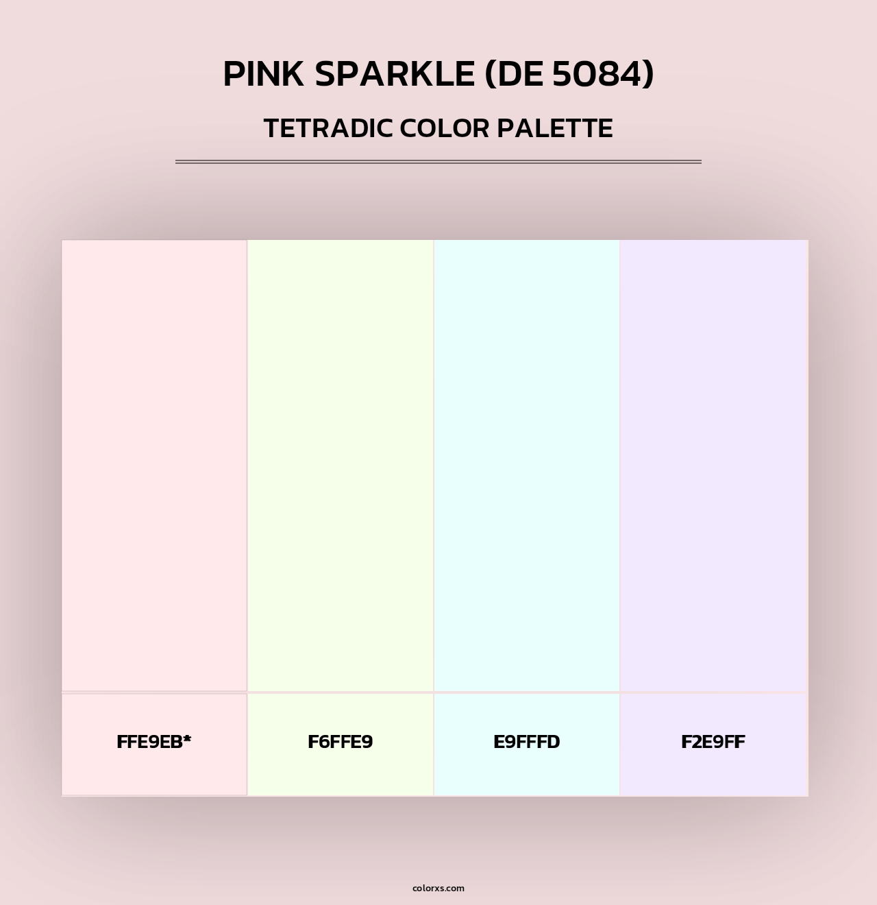 Pink Sparkle (DE 5084) - Tetradic Color Palette