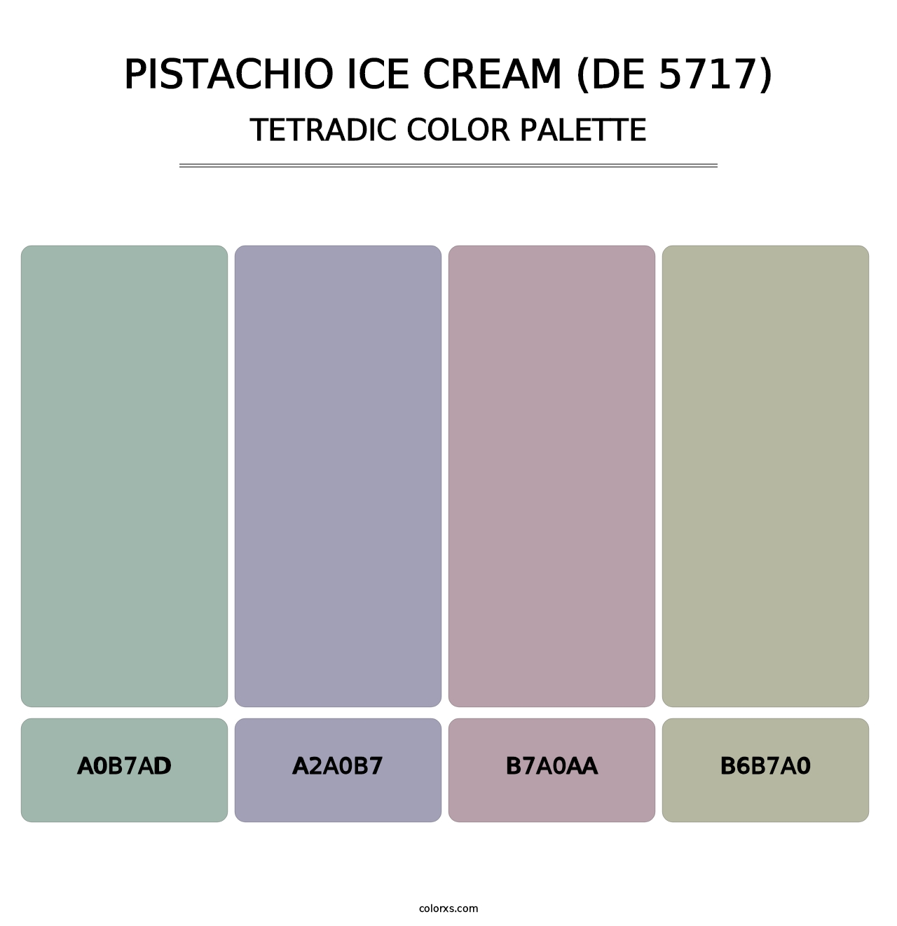 Pistachio Ice Cream (DE 5717) - Tetradic Color Palette