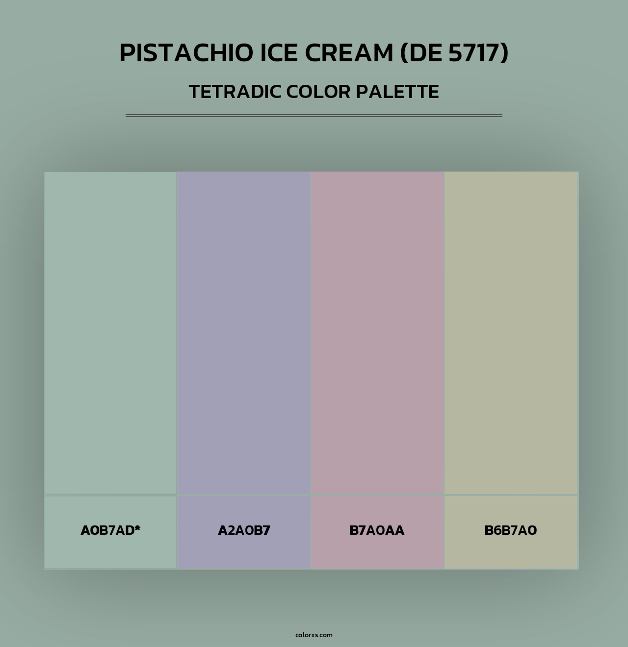 Pistachio Ice Cream (DE 5717) - Tetradic Color Palette