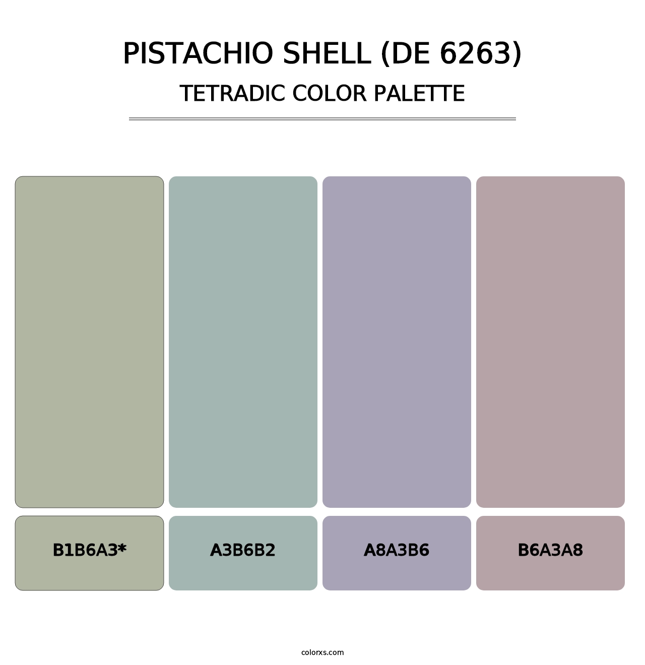 Pistachio Shell (DE 6263) - Tetradic Color Palette
