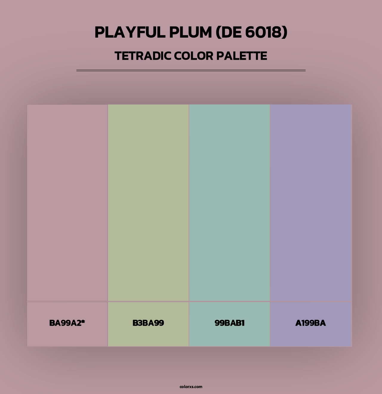 Playful Plum (DE 6018) - Tetradic Color Palette