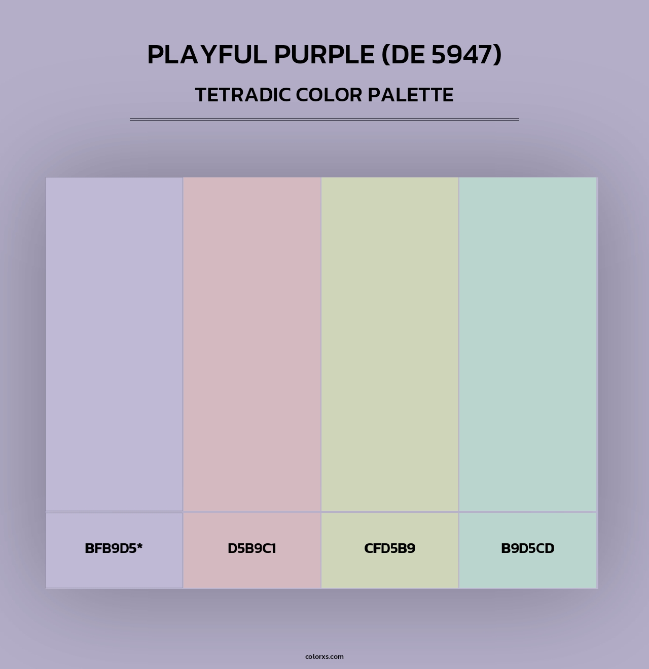Playful Purple (DE 5947) - Tetradic Color Palette