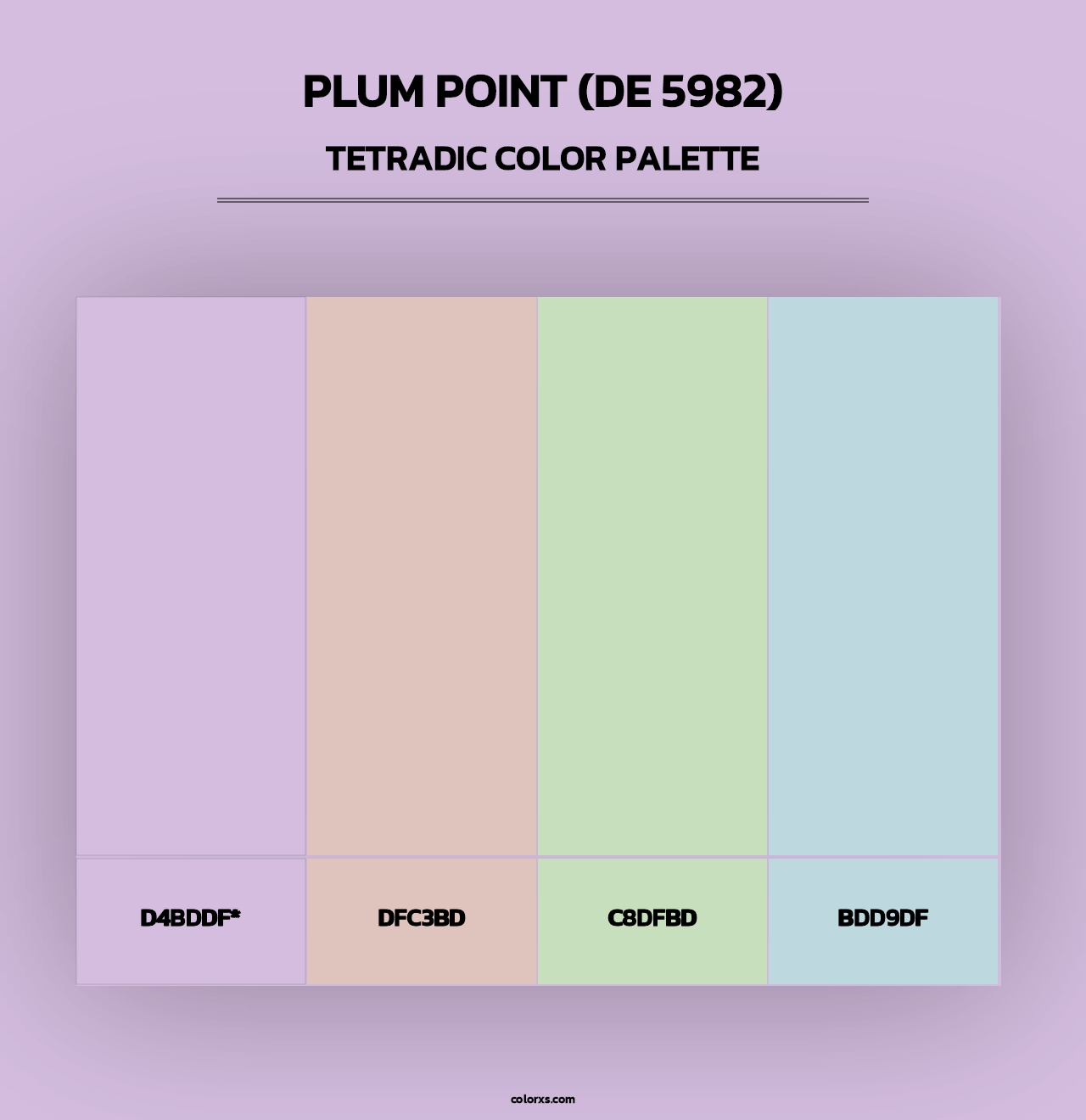 Plum Point (DE 5982) - Tetradic Color Palette