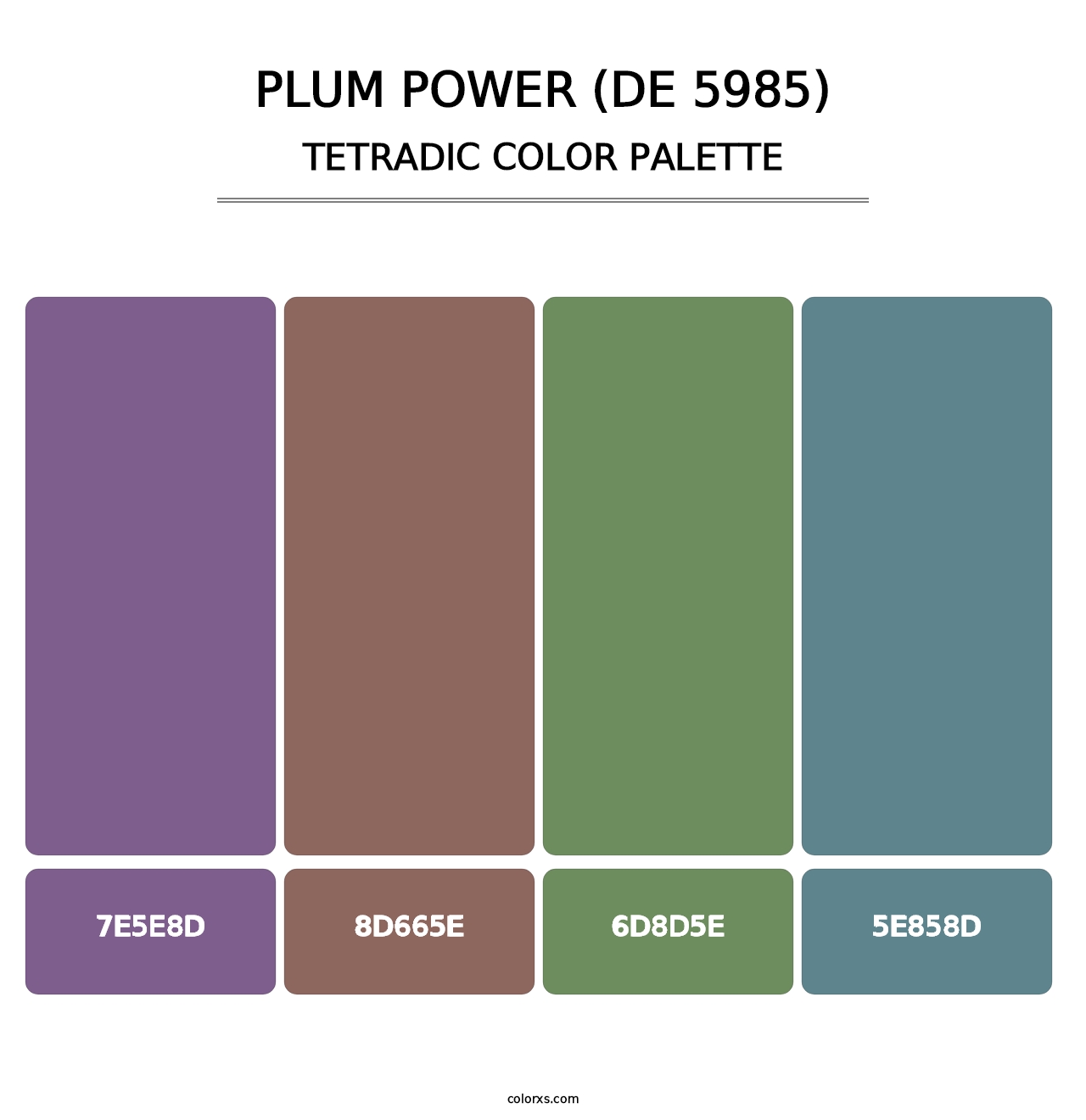 Plum Power (DE 5985) - Tetradic Color Palette