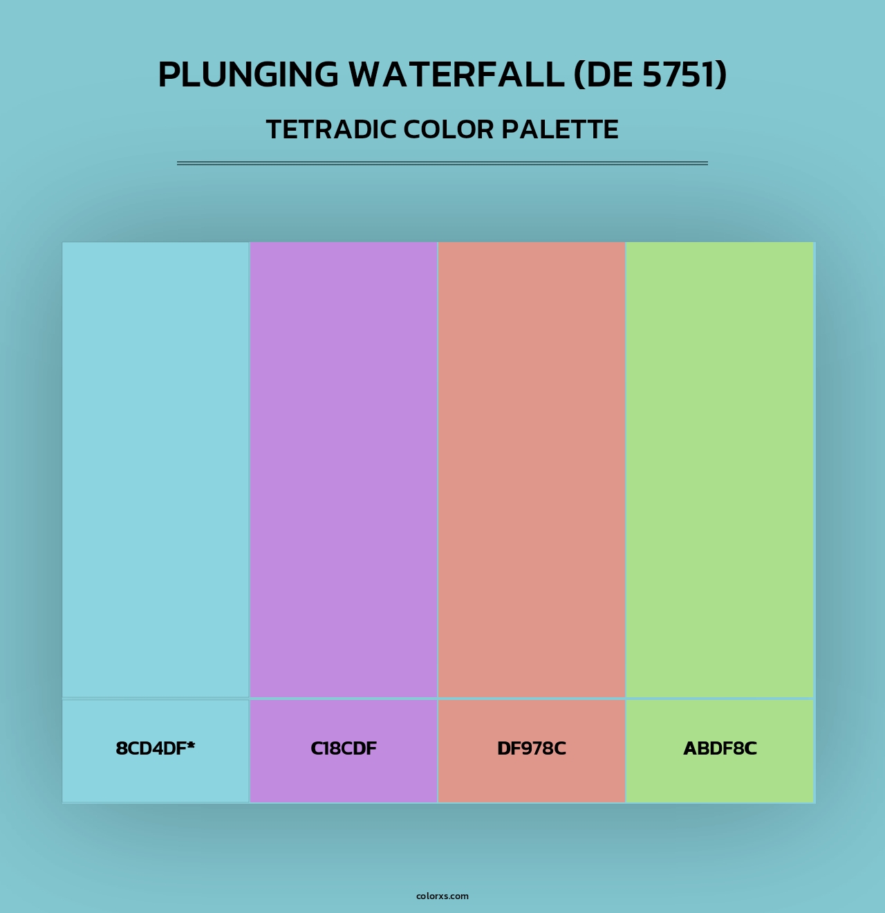 Plunging Waterfall (DE 5751) - Tetradic Color Palette