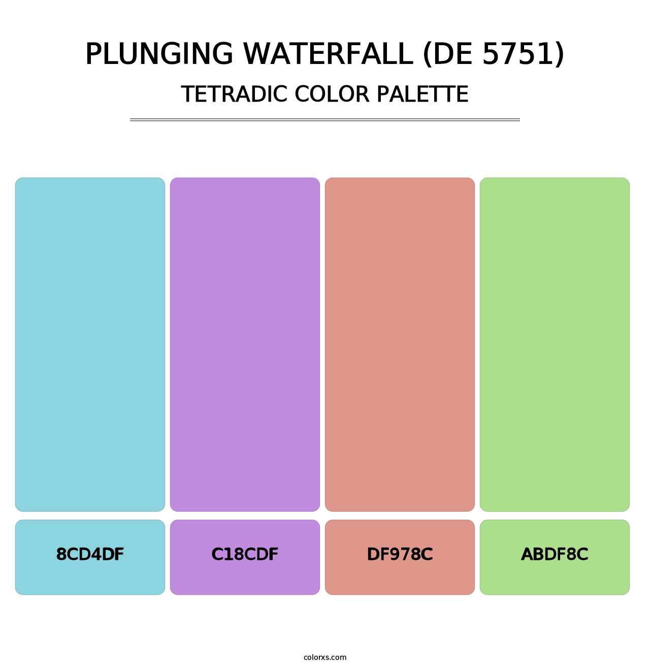 Plunging Waterfall (DE 5751) - Tetradic Color Palette