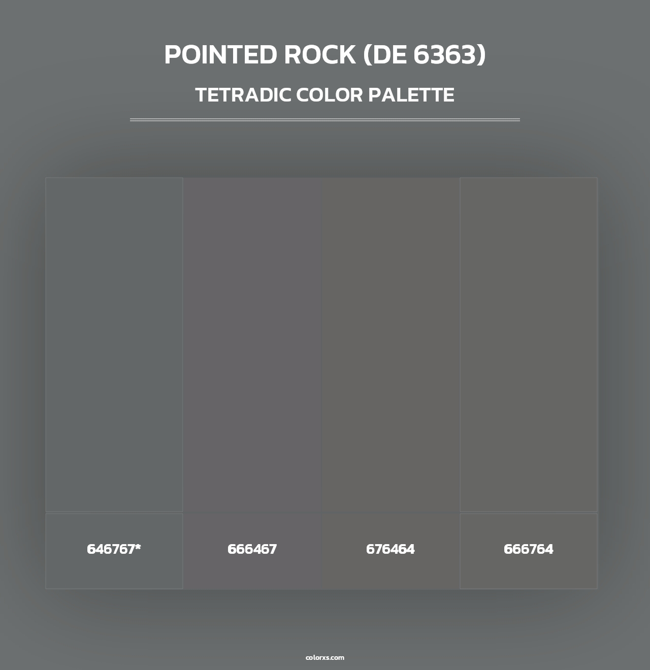 Pointed Rock (DE 6363) - Tetradic Color Palette