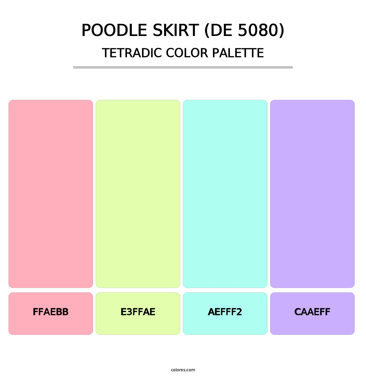 Poodle Skirt (DE 5080) - Tetradic Color Palette