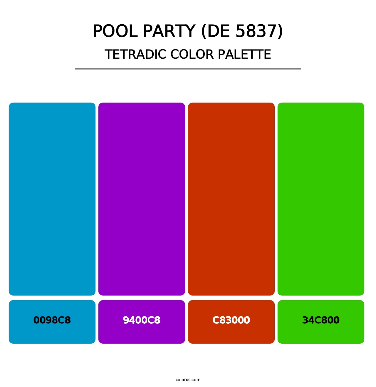Pool Party (DE 5837) - Tetradic Color Palette