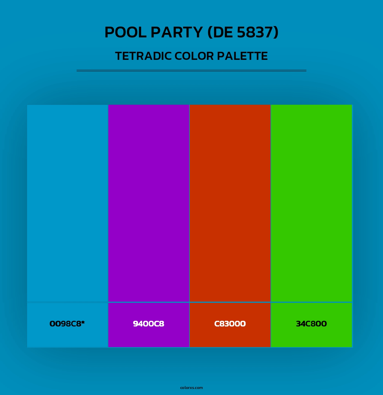 Pool Party (DE 5837) - Tetradic Color Palette