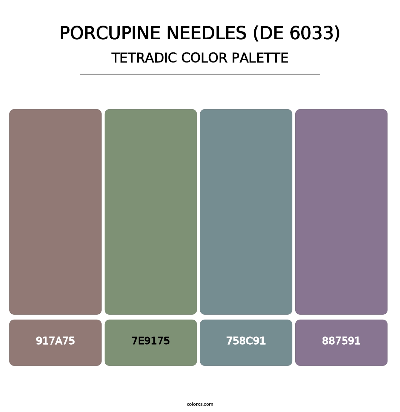 Porcupine Needles (DE 6033) - Tetradic Color Palette