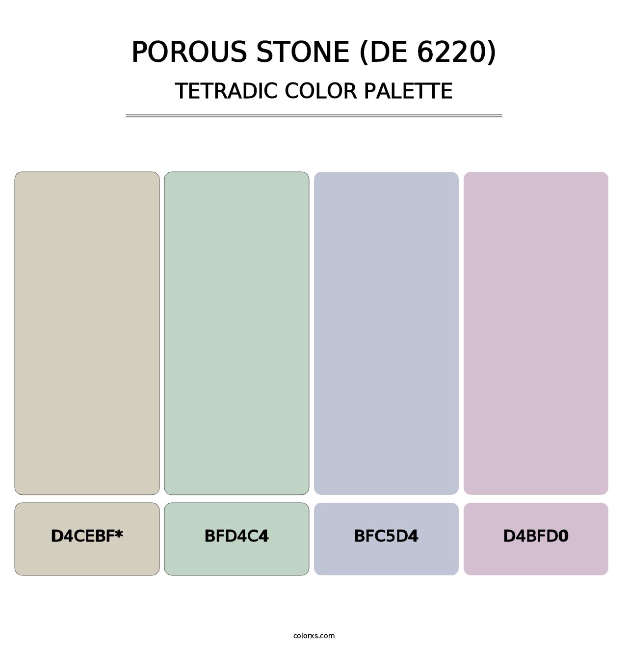 Porous Stone (DE 6220) - Tetradic Color Palette