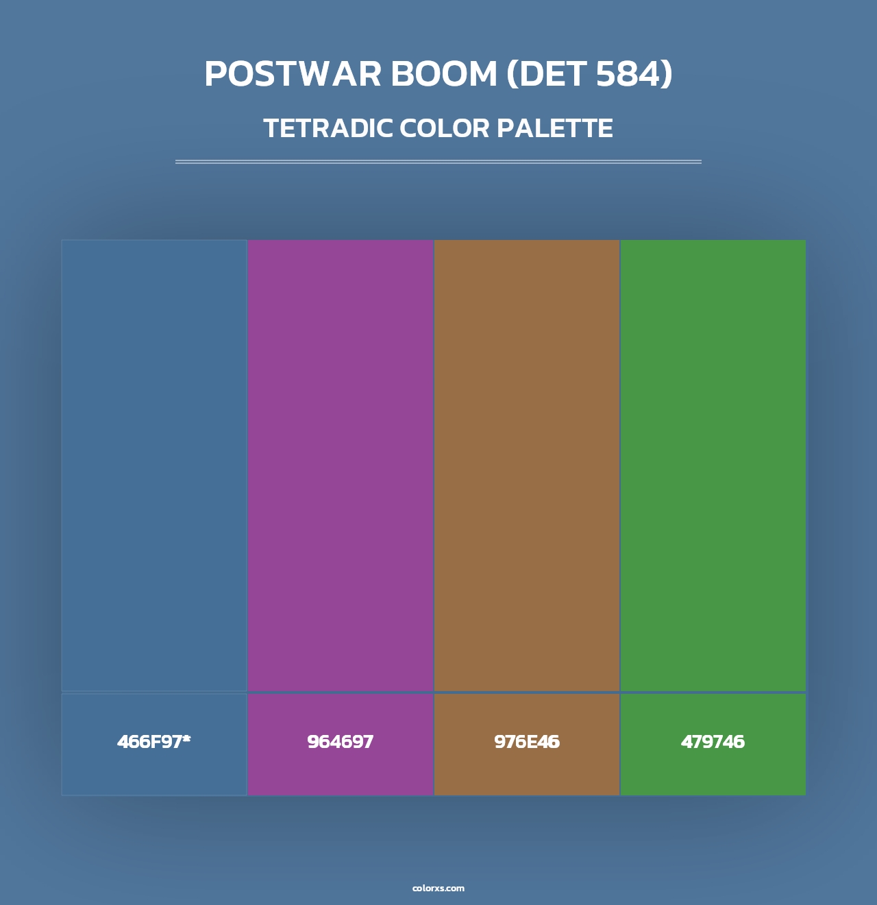 Postwar Boom (DET 584) - Tetradic Color Palette
