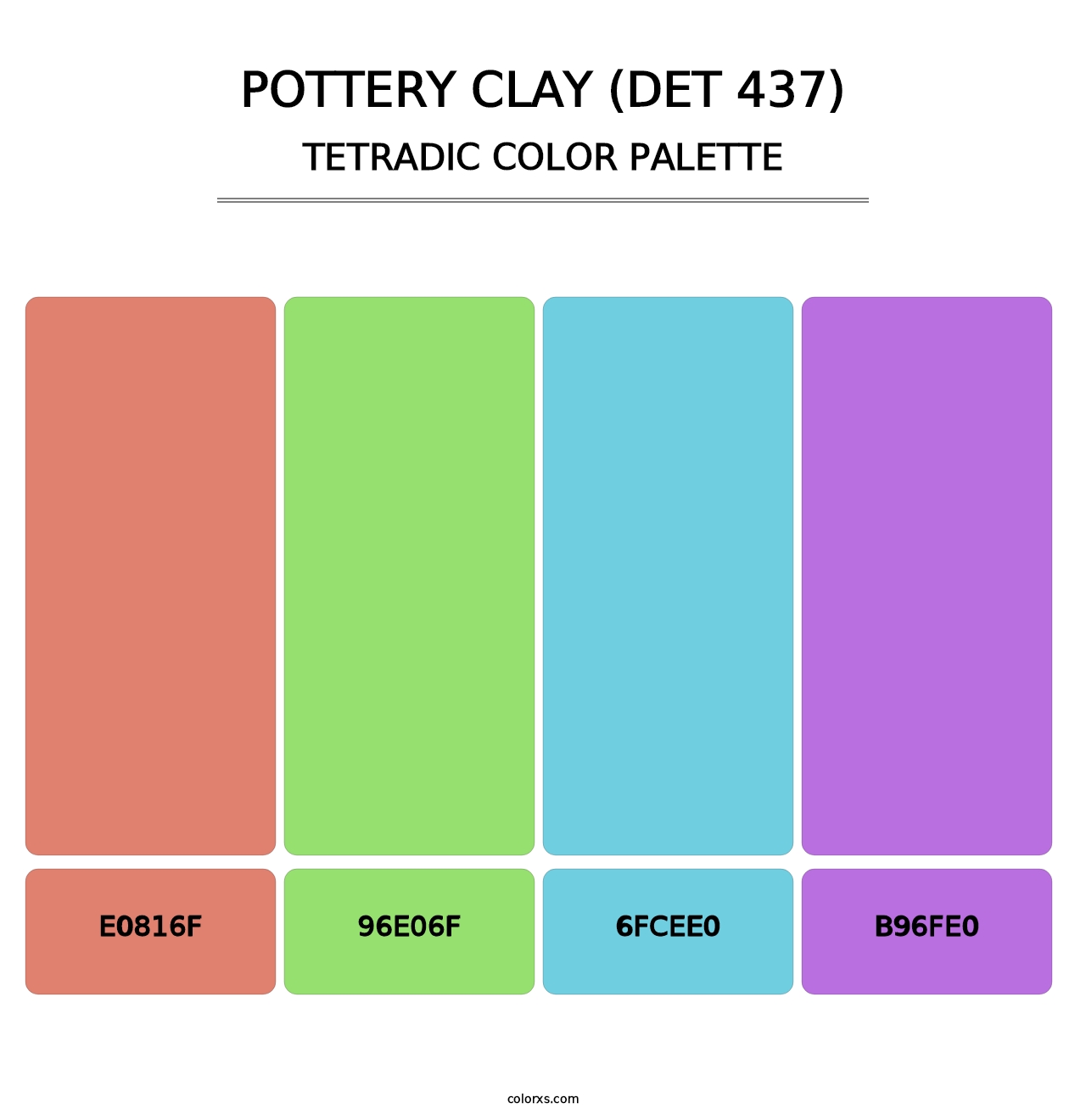 Pottery Clay (DET 437) - Tetradic Color Palette