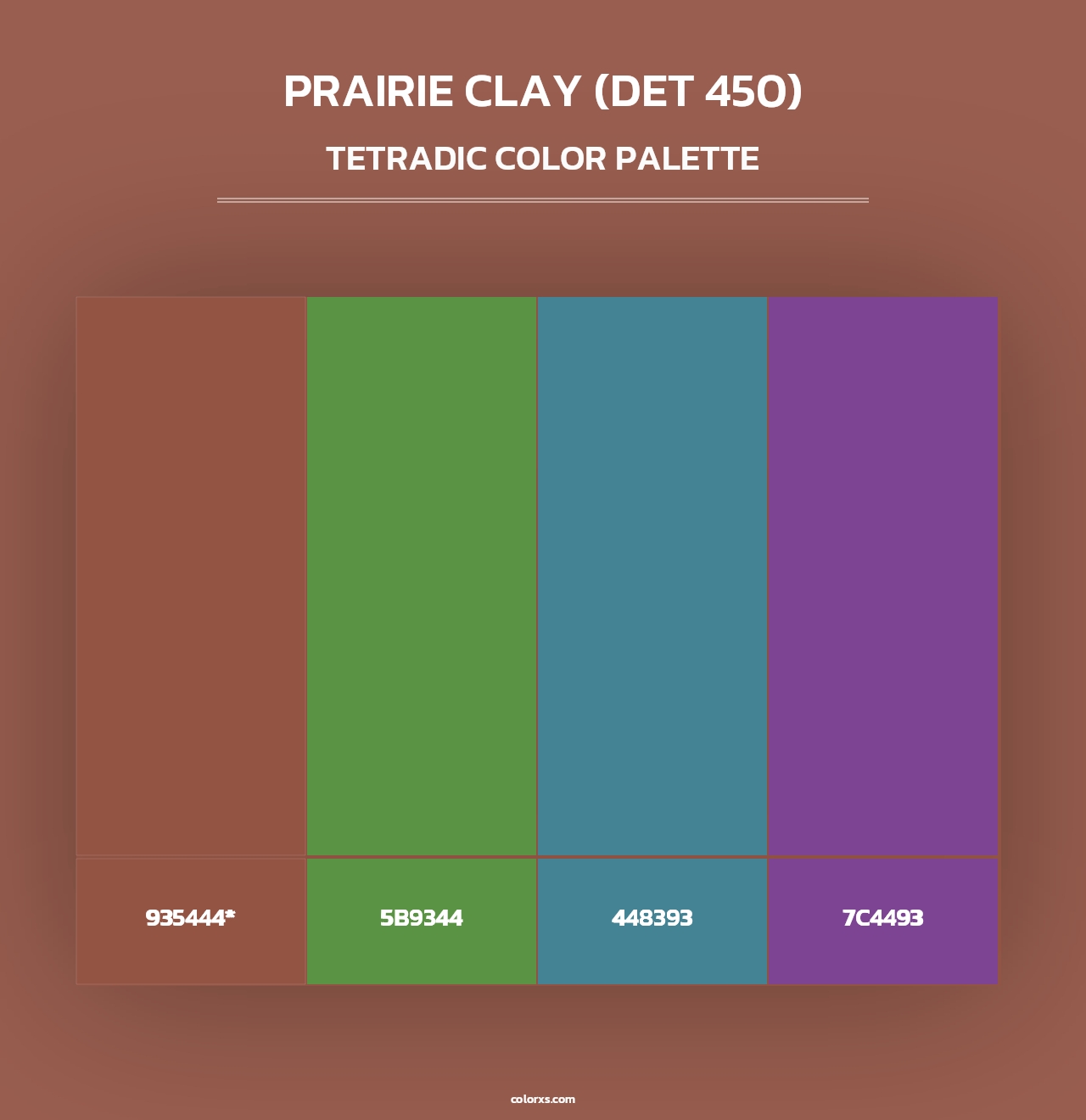 Prairie Clay (DET 450) - Tetradic Color Palette