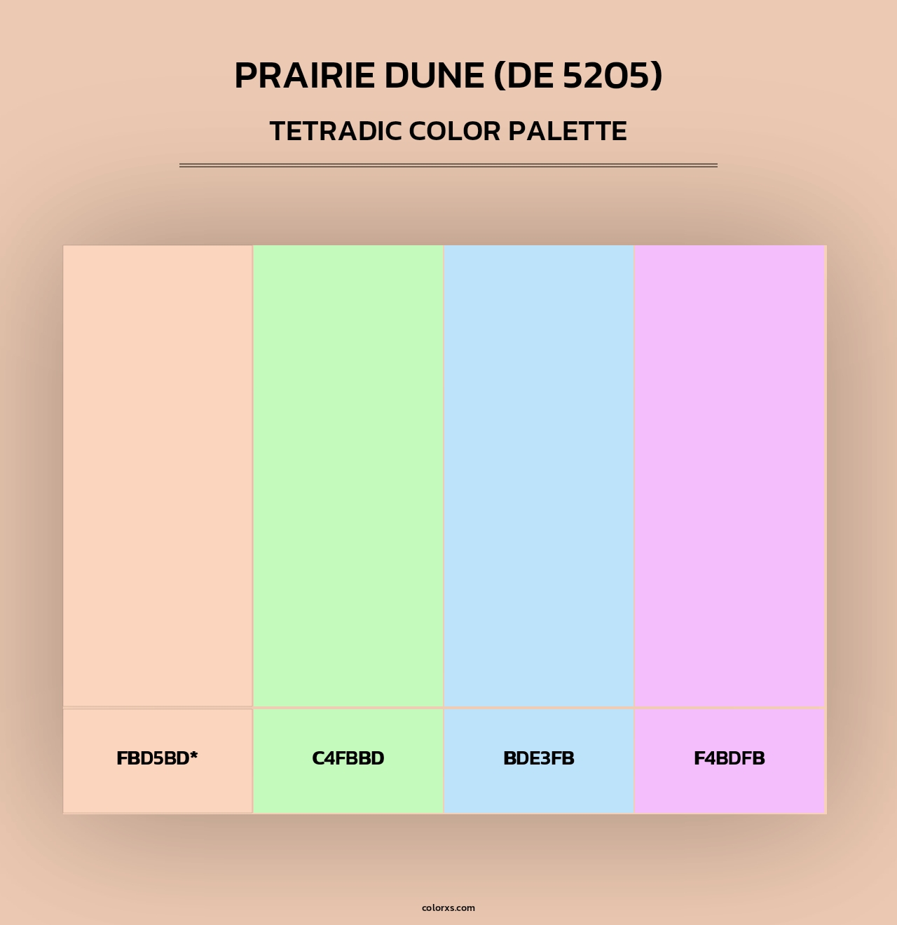 Prairie Dune (DE 5205) - Tetradic Color Palette