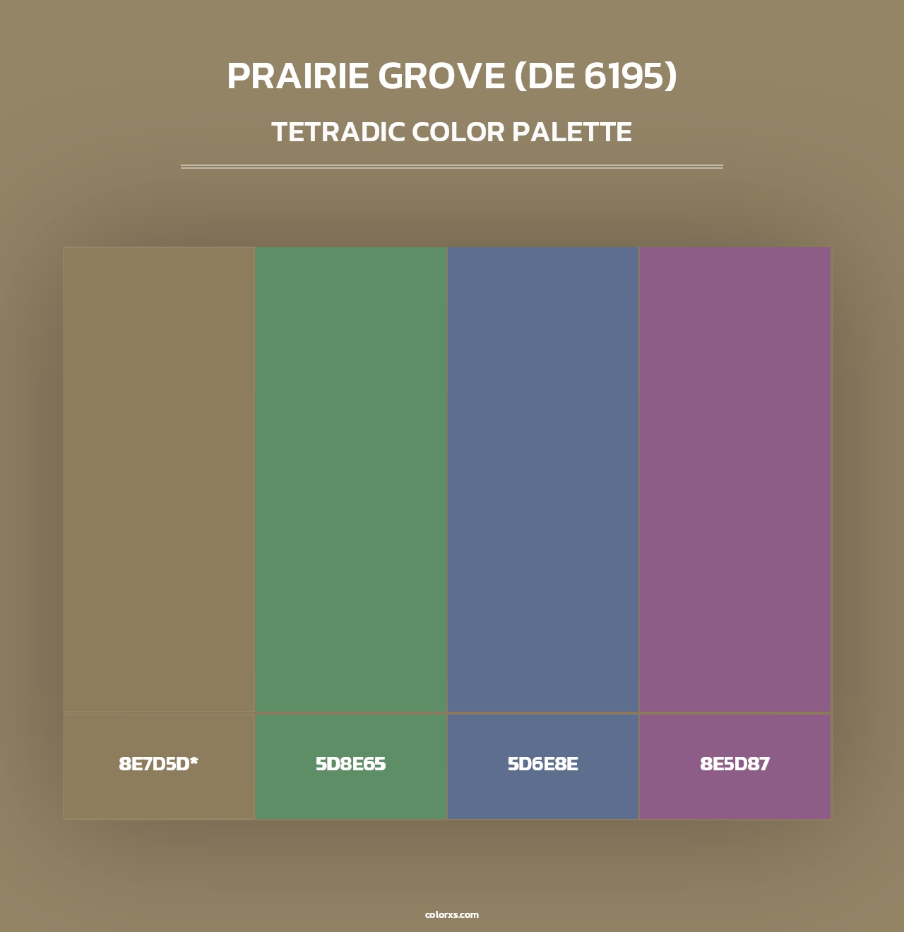 Prairie Grove (DE 6195) - Tetradic Color Palette