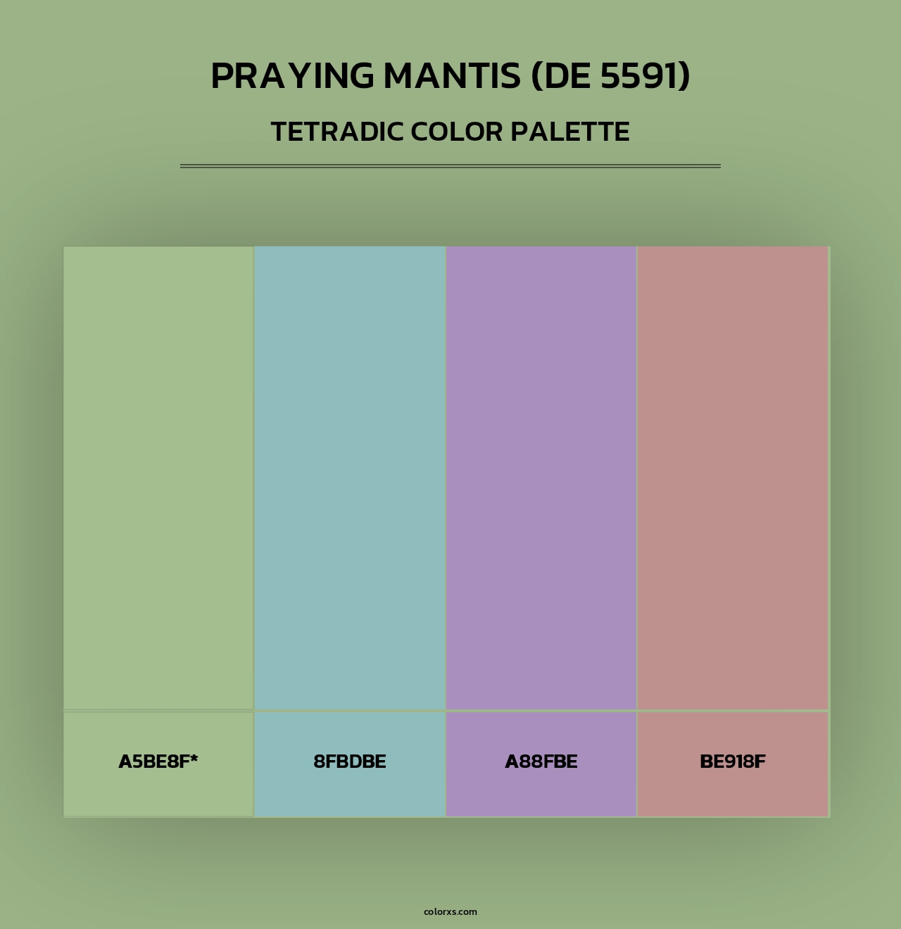 Praying Mantis (DE 5591) - Tetradic Color Palette
