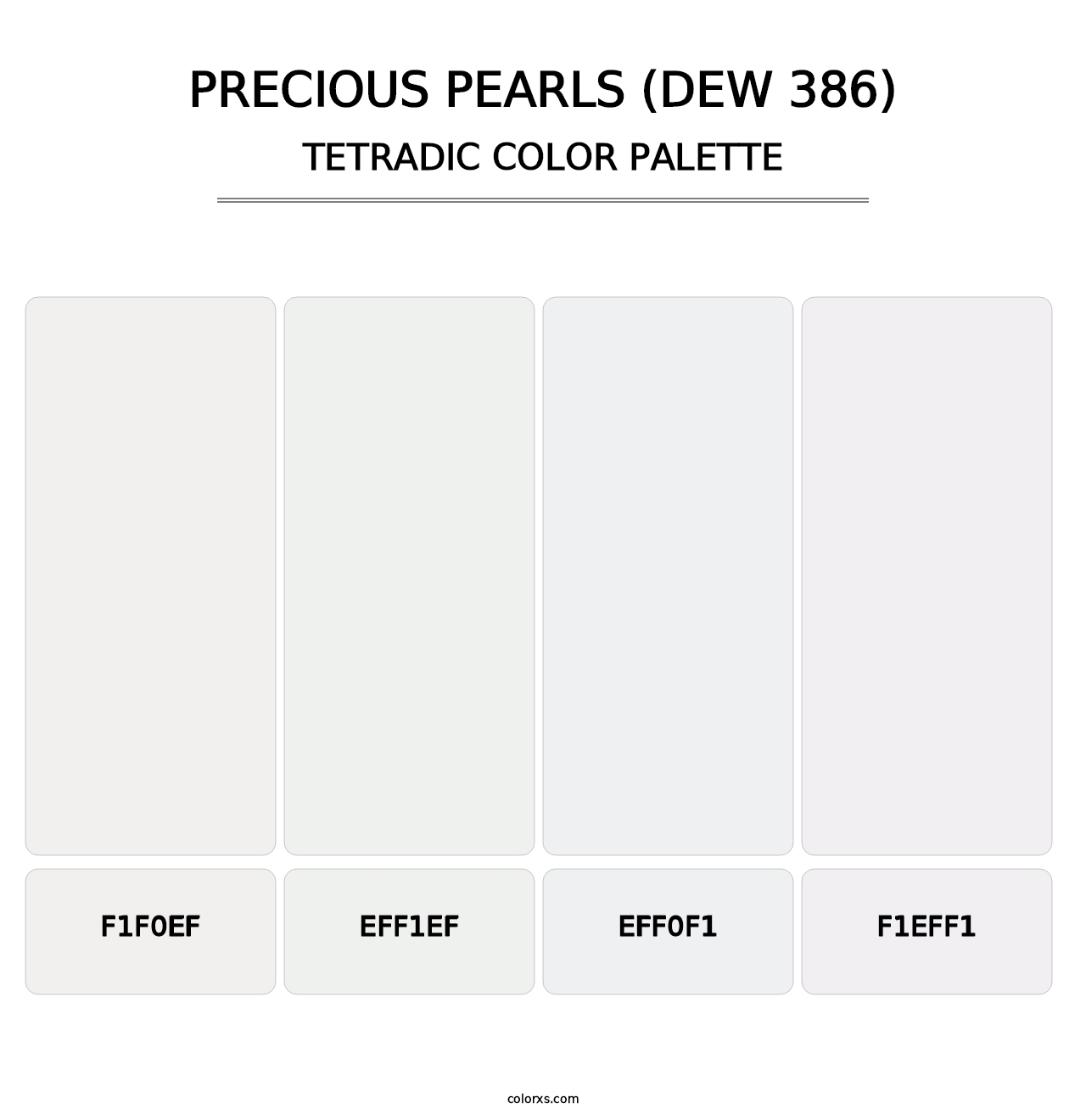 Precious Pearls (DEW 386) - Tetradic Color Palette
