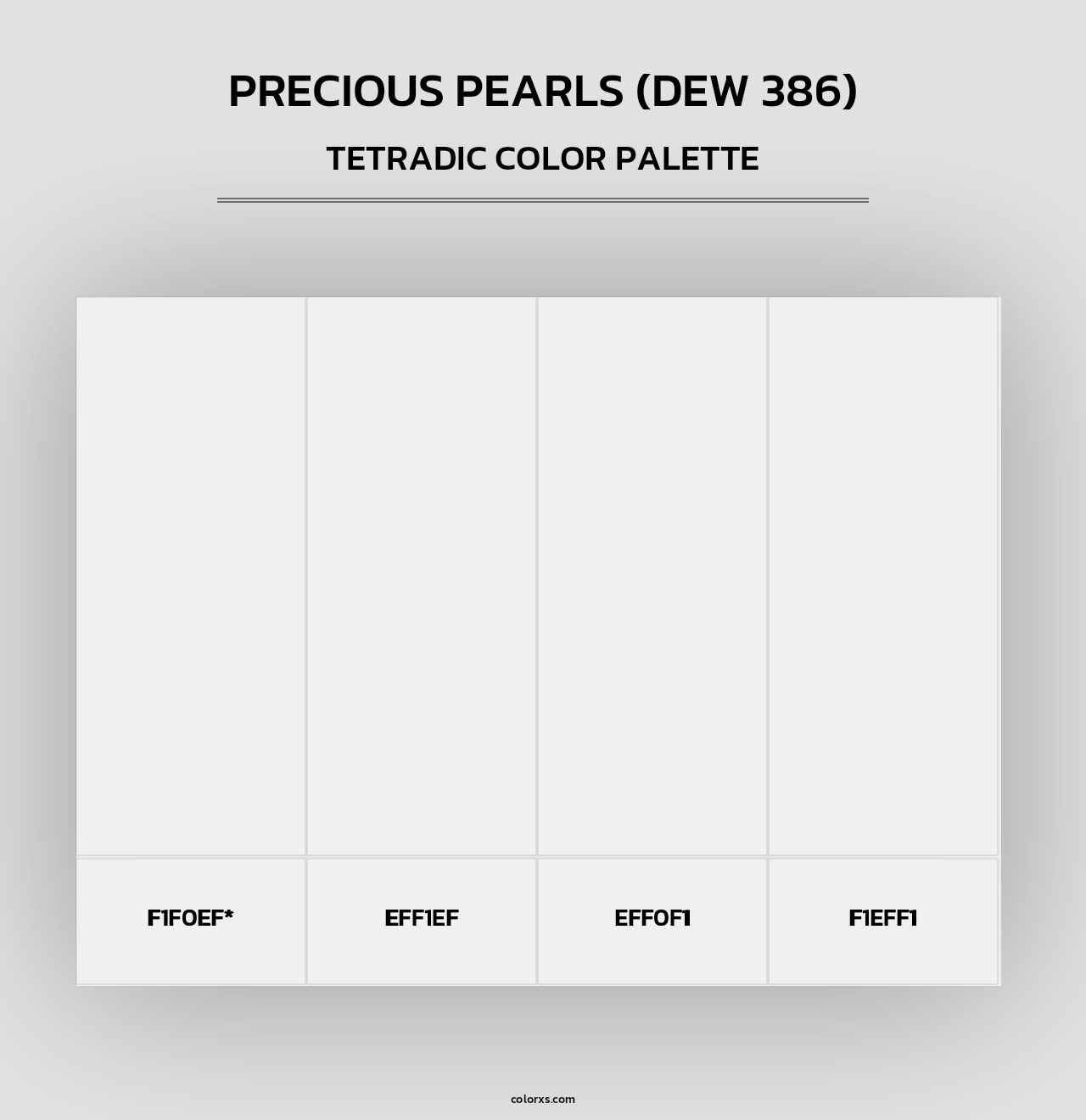 Precious Pearls (DEW 386) - Tetradic Color Palette