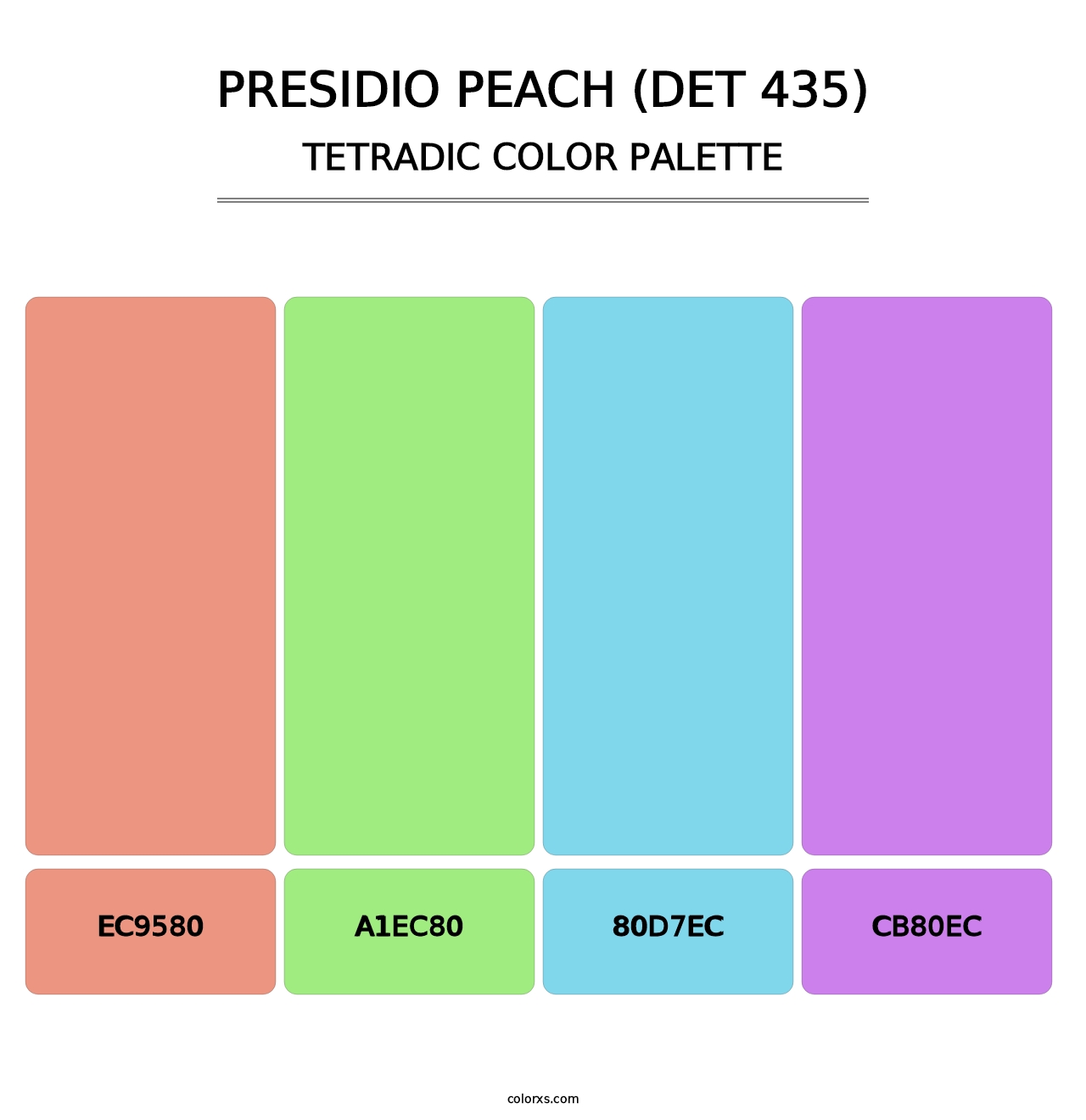 Presidio Peach (DET 435) - Tetradic Color Palette