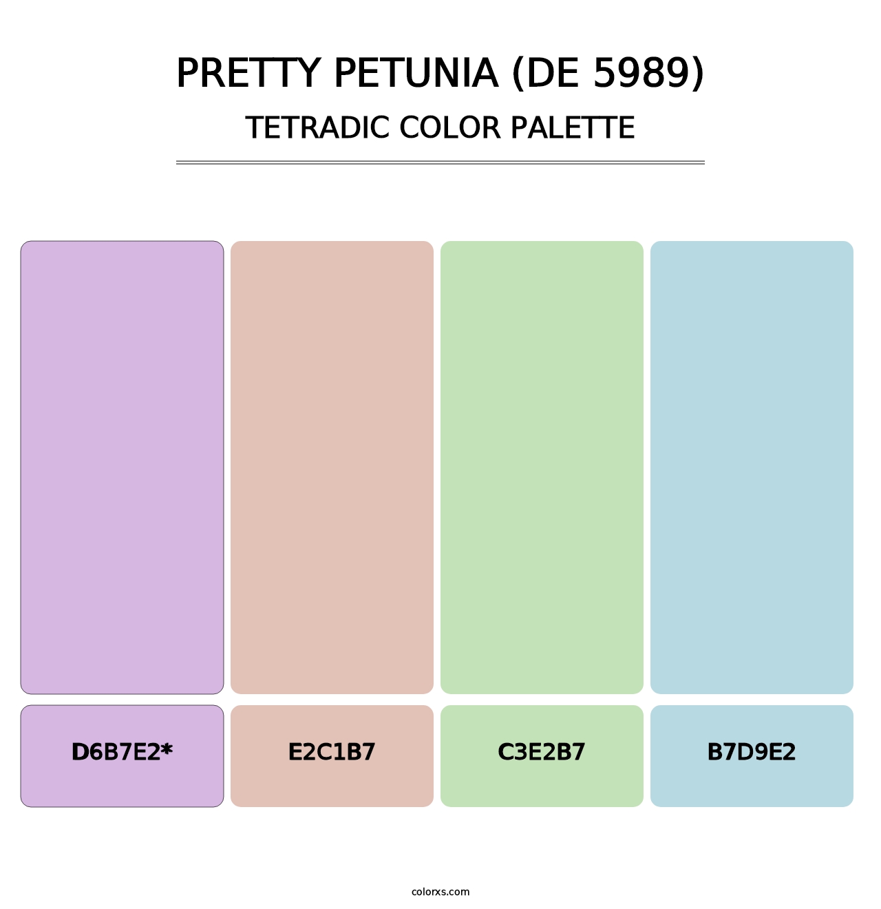 Pretty Petunia (DE 5989) - Tetradic Color Palette