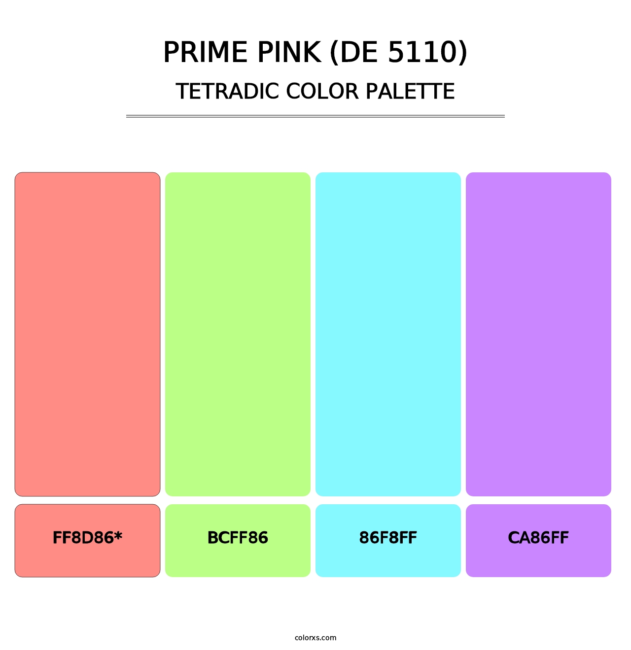 Prime Pink (DE 5110) - Tetradic Color Palette